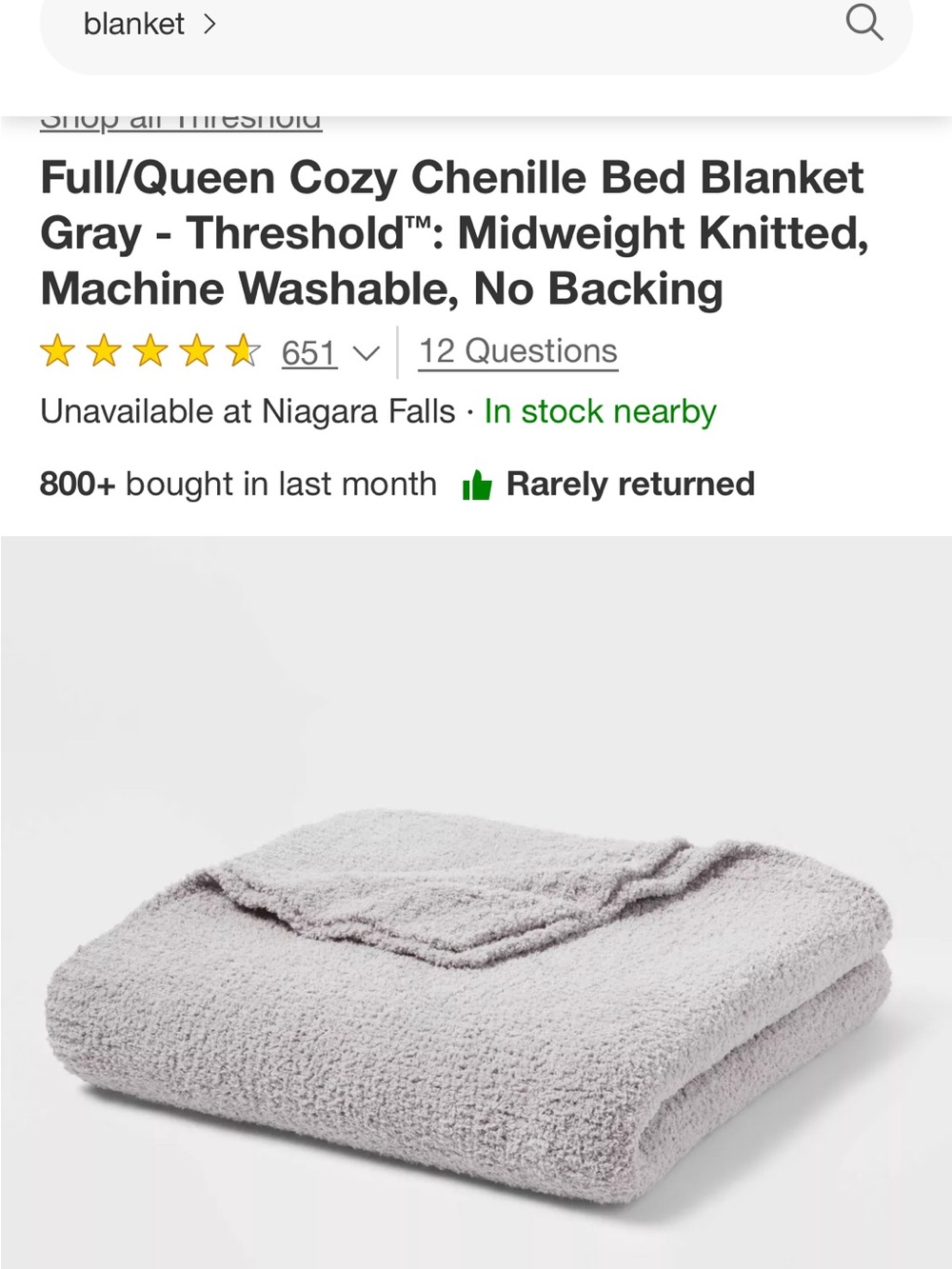 Cozy Light Gray Plush Throw Blanket - Picture 3 of 5